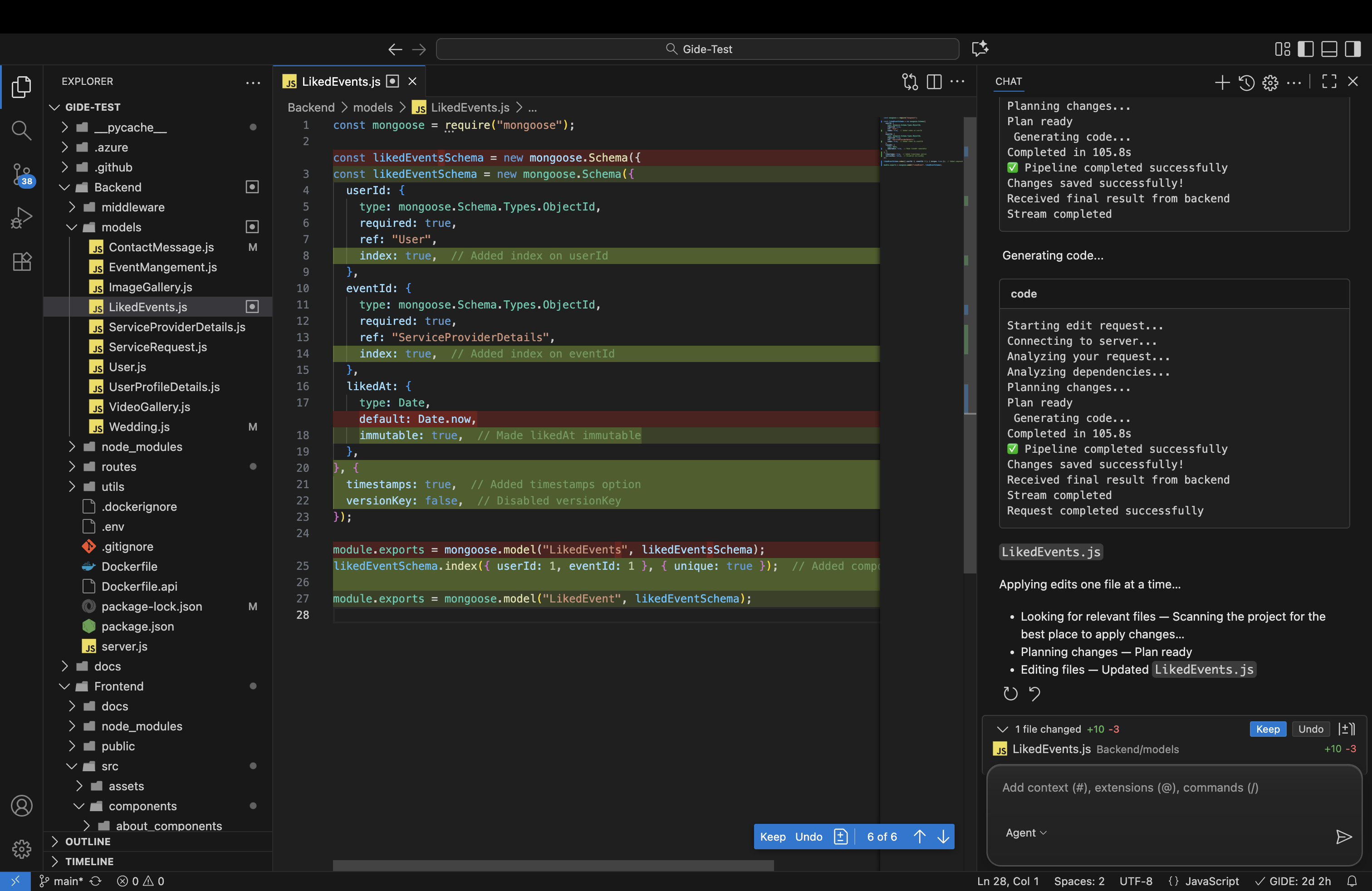 GIDE Agentic Workflow - AI-powered code editing with full control